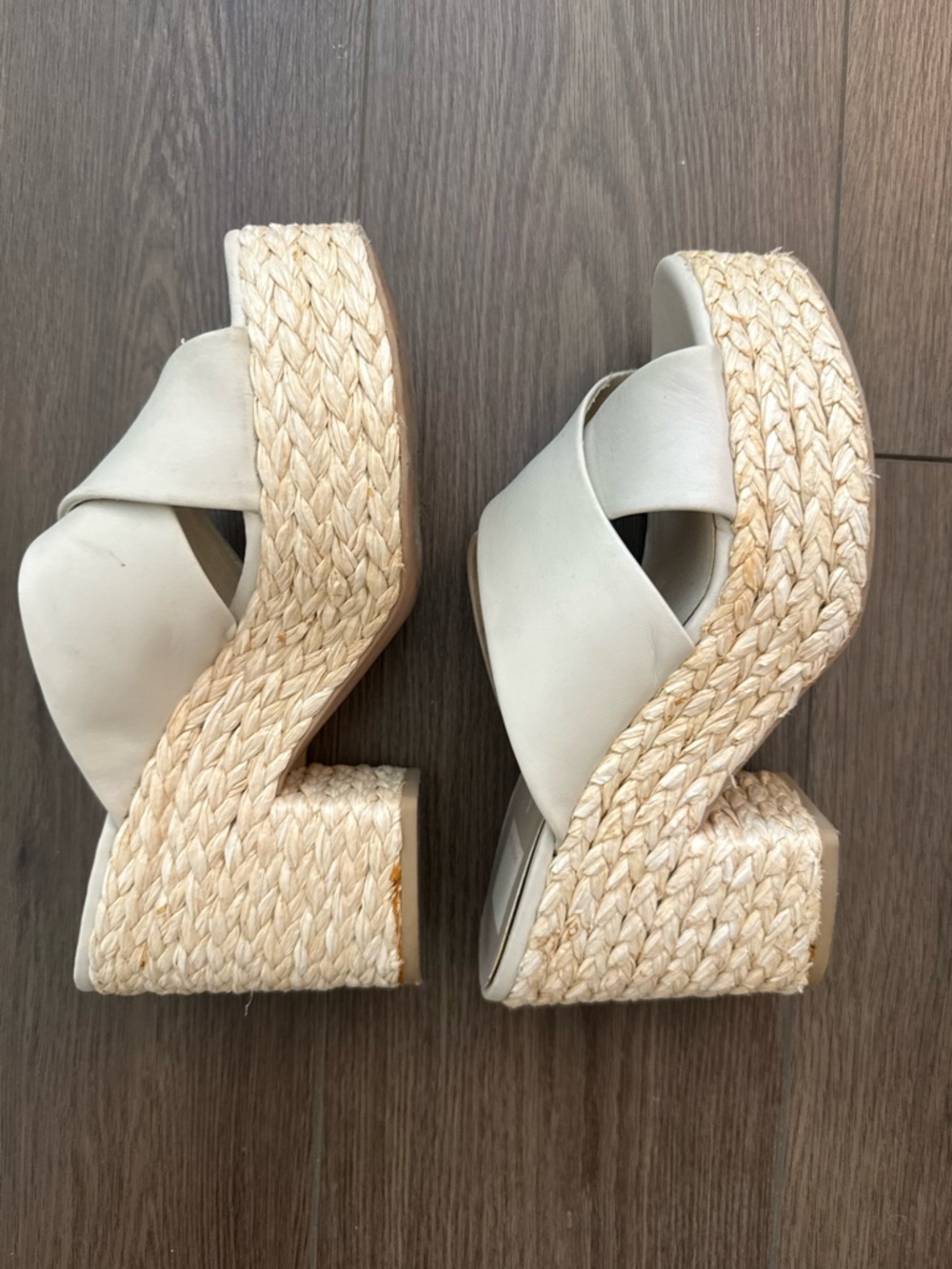 Dolce Vita Womens Eliana White Open Toe Slip On Platform Sandals Size 9